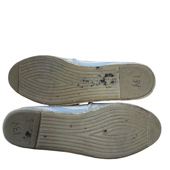 Hunter Adler Blue and White Striped Slip On Espadrilles Flats Womens Size 7 - Picture 7 of 10